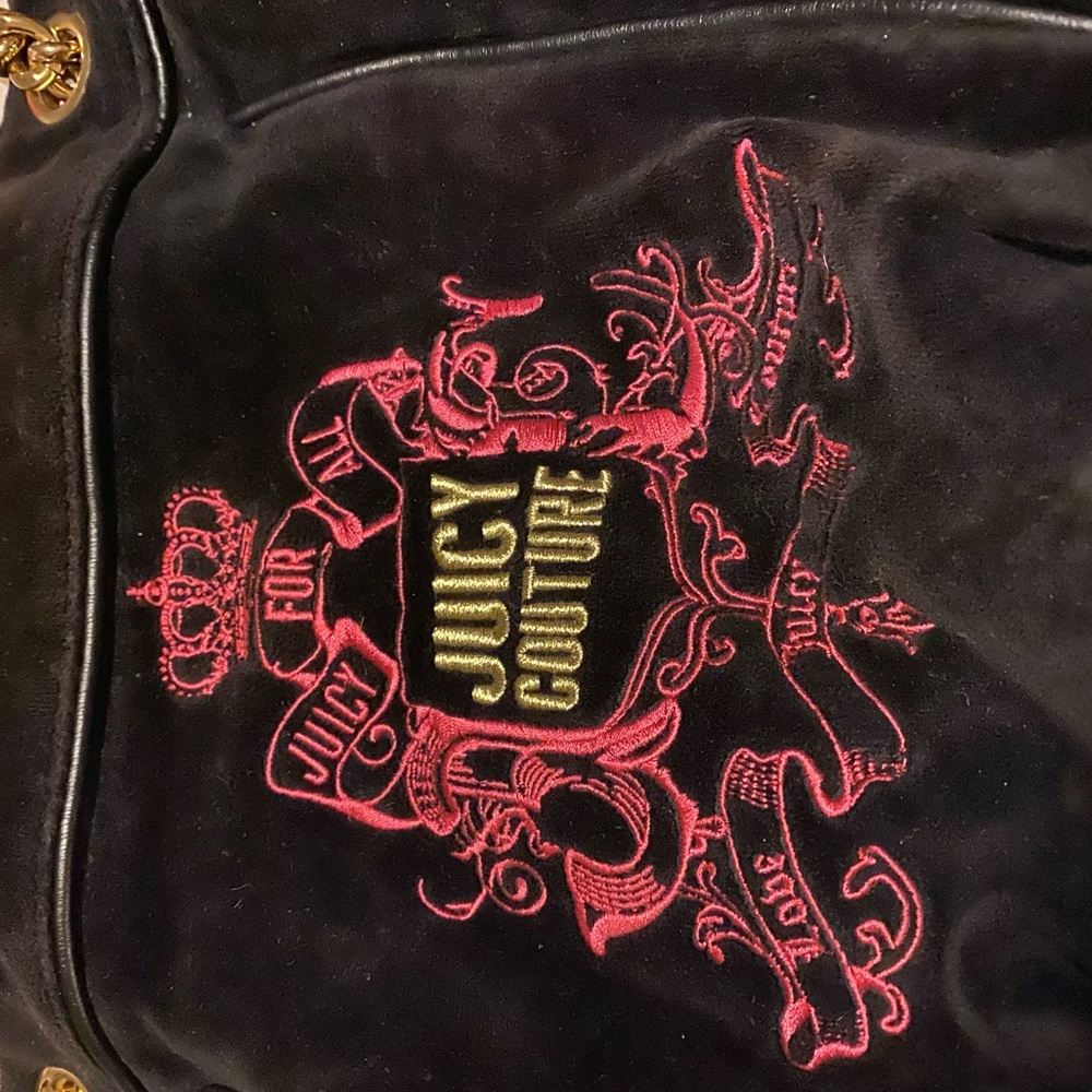 Juicy Couture black velvet purse